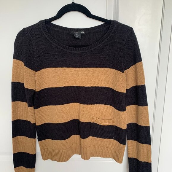 H&M Sweaters - Black and  Brown Knit Sweater